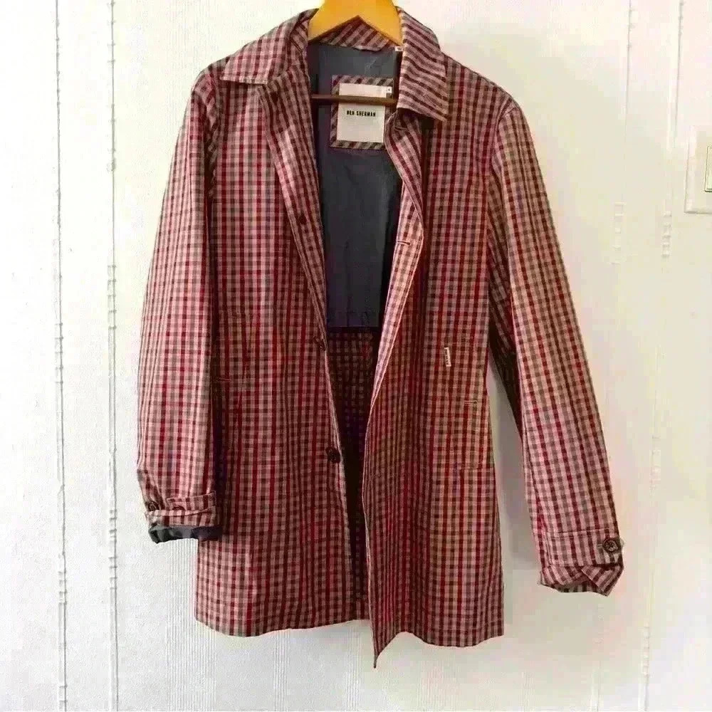 Ben Sherman trench raincoat multicolor size xs in good condition